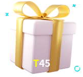 Receba seus bônus de boas-vindas no T45